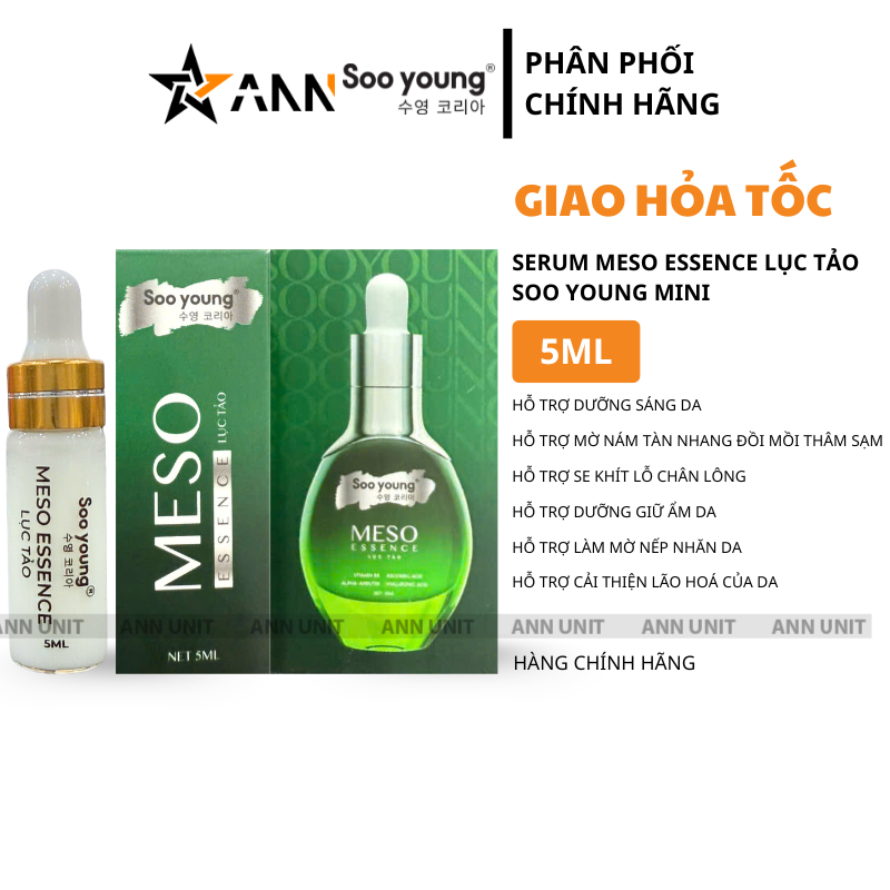26564_1_20250812175305-1.png Serum Meso Essence Lục Tảo Soo Young Mini 5ml - Dành Cho Da Nám - 8938532152022MINI5ML