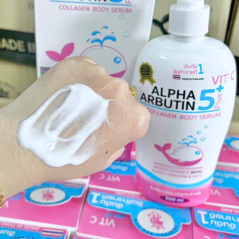 26568_23_20250816111007-1.png Sữa Dưỡng Thể Alpha Arbutin 5Plus+ Vit C Collagen Body Serum Princess Bkk Skin ThaiLand 500ml Có Tem - 8859389307765