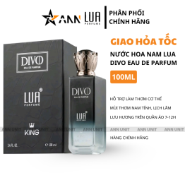 Nước Hoa Nam Lua Eau De Parfum Divo 100ml - Hương Thơm Nam Tính Sang Trọng - LUADIVIO30ML