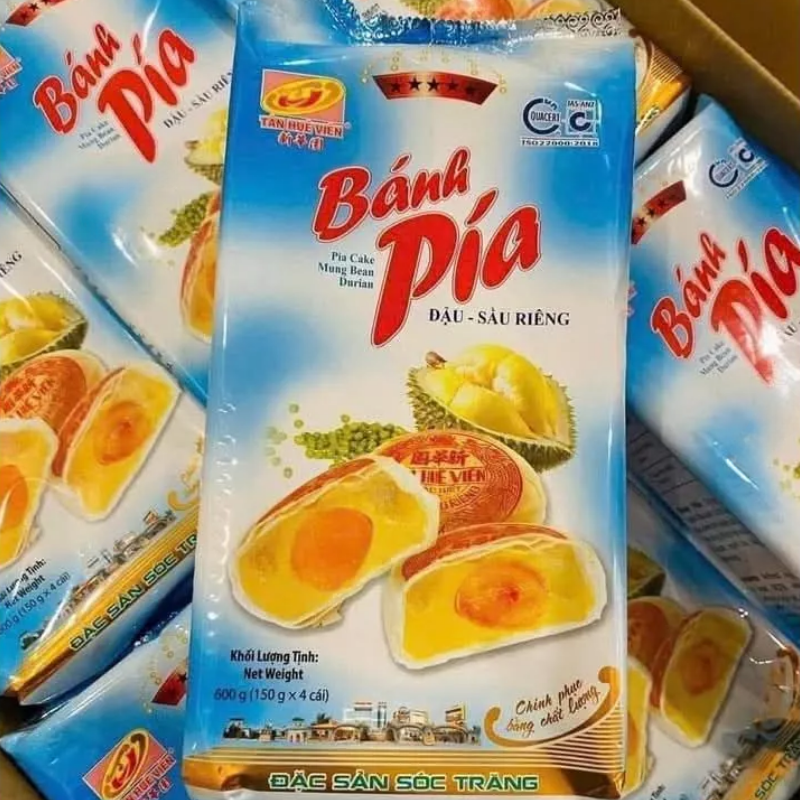 Phân phối bánh Pía Đậu Sầu Riêng Tân Huê Viên Màu Xanh Thơm Ngon 600g (150g x 4 cái) Phân phối bánh Pía Đậu Sầu Riêng Tân Huê Viên Màu Xanh Thơm Ngon 600g (150g x 4 cái)
