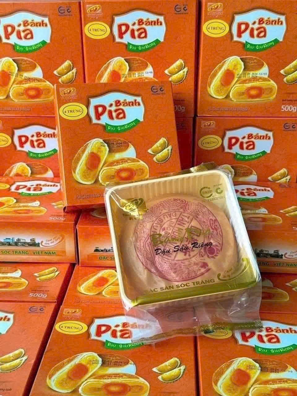 26643_z6958853127680-68f66dc1f9d18acc290560ad04486ee6_20250830111259-4.jpg Bánh Pía 4 Trứng Đậu Sầu Riêng Tân Huê 500g (1 cái) - BPDSR4T