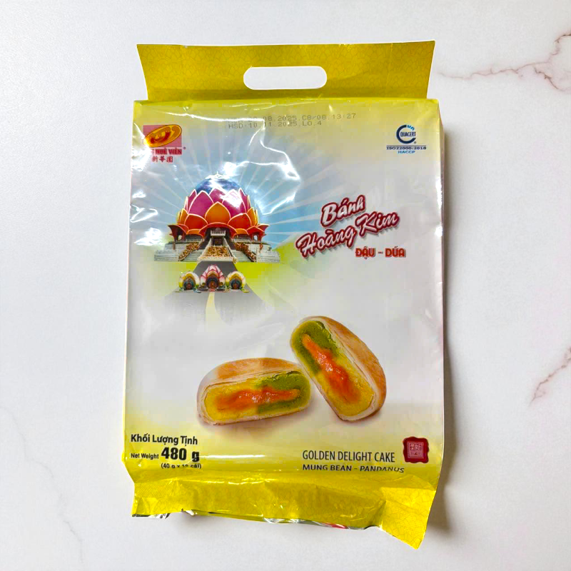 Chuyên sỉ bánh Pía Hoàng Kim Đậu Dứa Tân Huê Viên 480g (40g x 12 cái) Chuyên sỉ bánh Pía Hoàng Kim Đậu Dứa Tân Huê Viên 480g (40g x 12 cái)