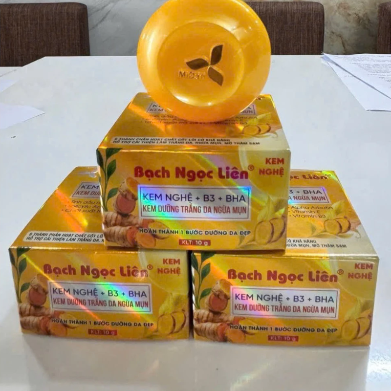 Kem Face Nghệ Bạch Ngọc Liên 10g Kem Face Nghệ Bạch Ngọc Liên 10g