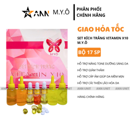 Set 1 Bộ 17 Sản Phẩm Kích Trắng Da Vitamin x10 Myo - KTMYOX10