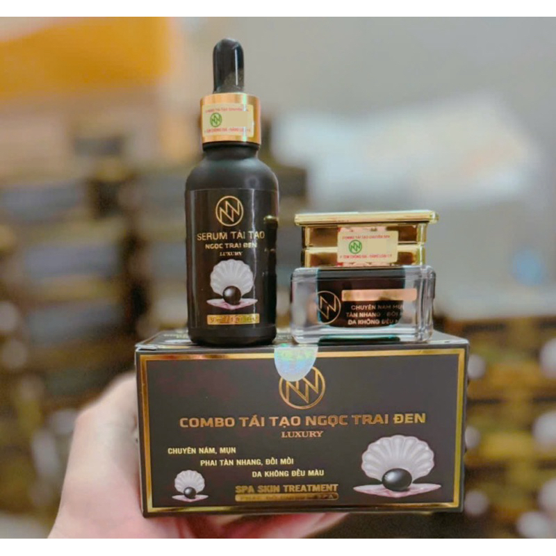 Combo Tái Tạo Ngọc Trai Đen Nn Luxury Serum 30ml & Kem Face 10g Combo Tái Tạo Ngọc Trai Đen Nn Luxury Serum 30ml & Kem Face 10g