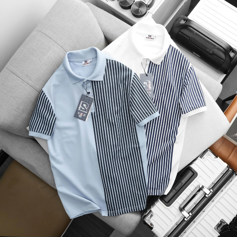 Nguồn sỉ áo Thun Polo Nam Phối Sọc Dọc Trước Ngực Và Tay Áo BigSize Từ 50-90kg Nguồn sỉ áo Thun Polo Nam Phối Sọc Dọc Trước Ngực Và Tay Áo BigSize Từ 50-90kg