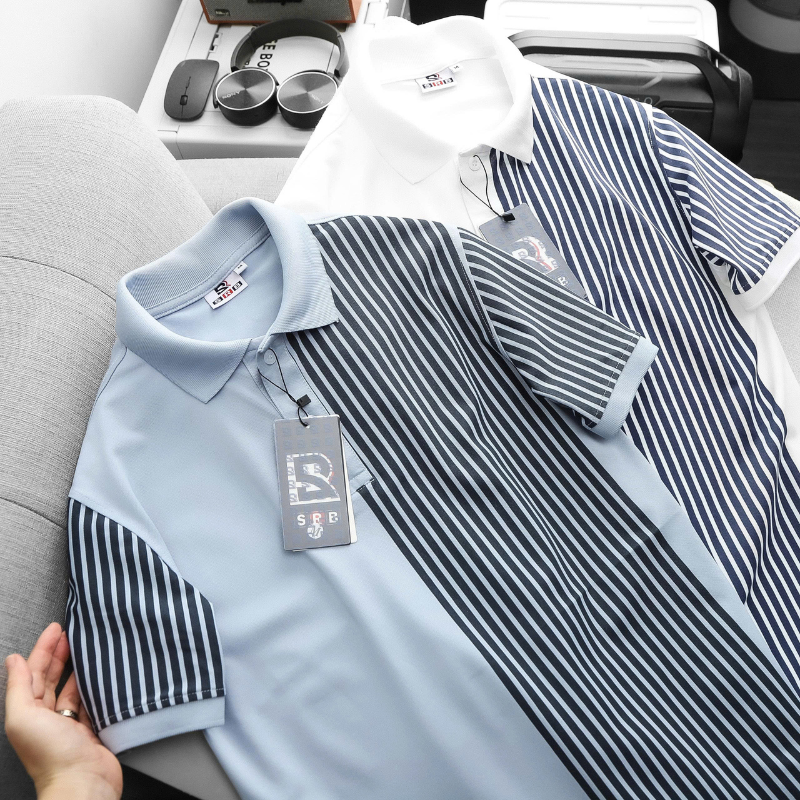Nguồn sỉ áo Thun Polo Nam Phối Sọc Dọc Trước Ngực Và Tay Áo BigSize Từ 50-90kg Nguồn sỉ áo Thun Polo Nam Phối Sọc Dọc Trước Ngực Và Tay Áo BigSize Từ 50-90kg
