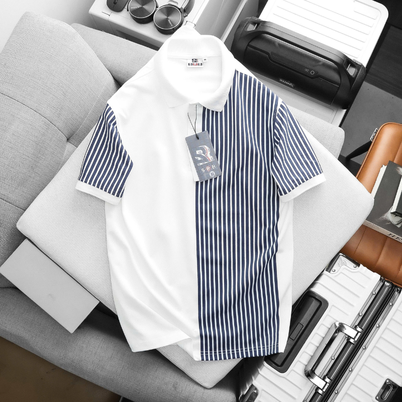 Nguồn sỉ áo Thun Polo Nam Phối Sọc Dọc Trước Ngực Và Tay Áo BigSize Từ 50-90kg Nguồn sỉ áo Thun Polo Nam Phối Sọc Dọc Trước Ngực Và Tay Áo BigSize Từ 50-90kg