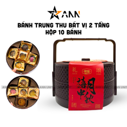 Bánh Trung Thu Bát Vị 2 Tầng Hộp 10 Bánh - BTTBV2T400G