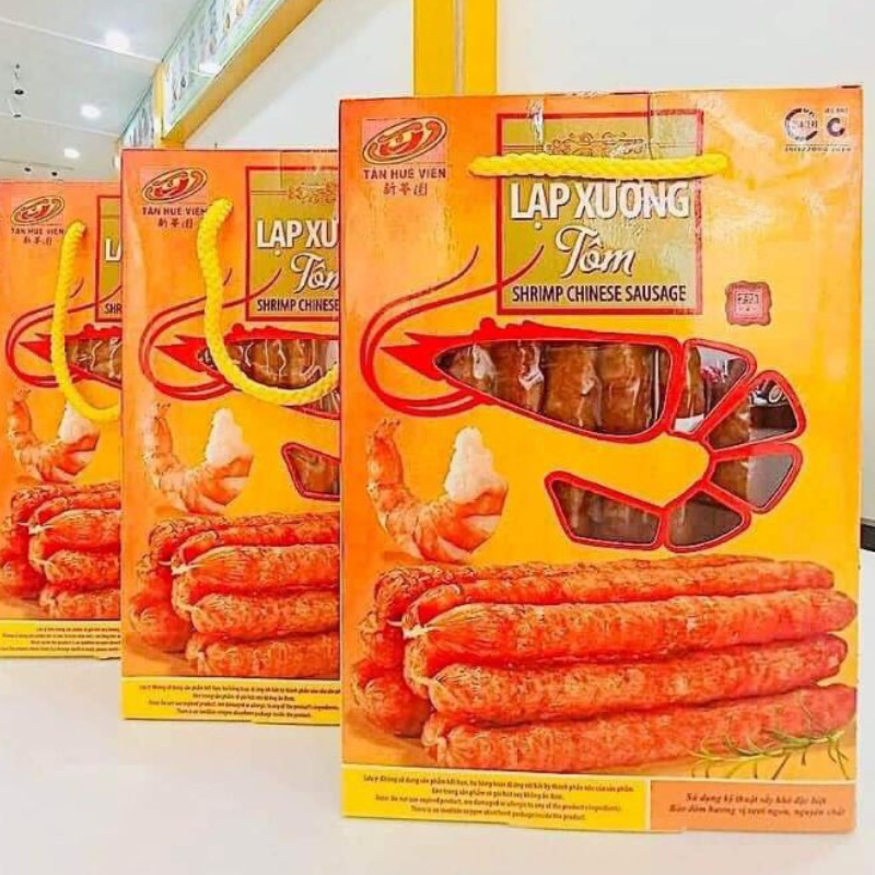 Lạp Xưởng Tôm Tân Huê Viên 500g Thơm Ngon Lạp Xưởng Tôm Tân Huê Viên 500g Thơm Ngon