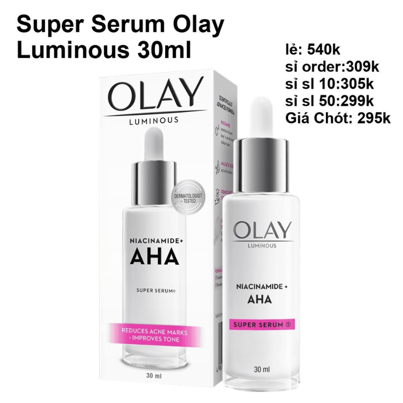 Tinh Chất Niacinamide Aha Super Serum Olay Lumious 30ml Tinh Chất Niacinamide Aha Super Serum Olay Lumious 30ml