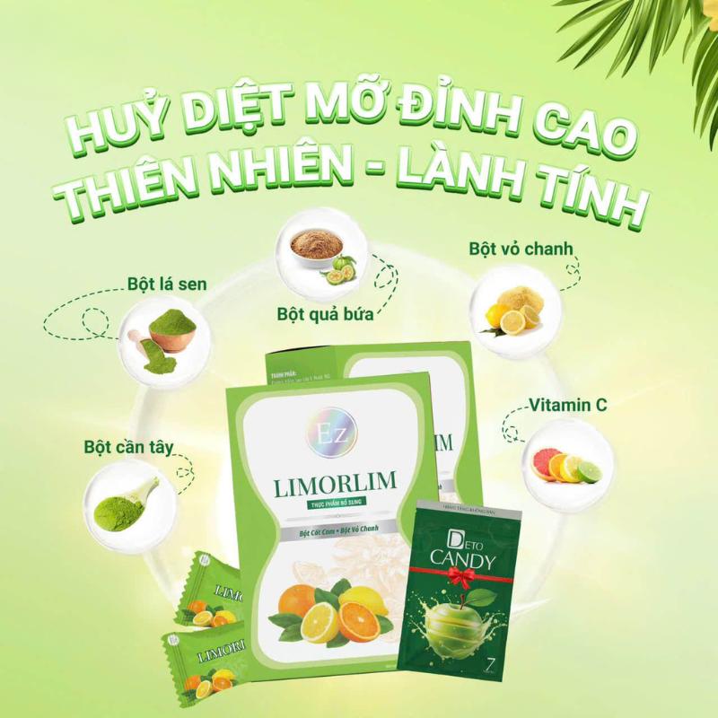 26795_6_20250925111805-1.png Kẹo Chanh Hỗ Trợ Giảm Mỡ Limorlim Ez Beauty Hộp 7 Viên - Tặng 1 Deto Candy - KCLIMORLIM
