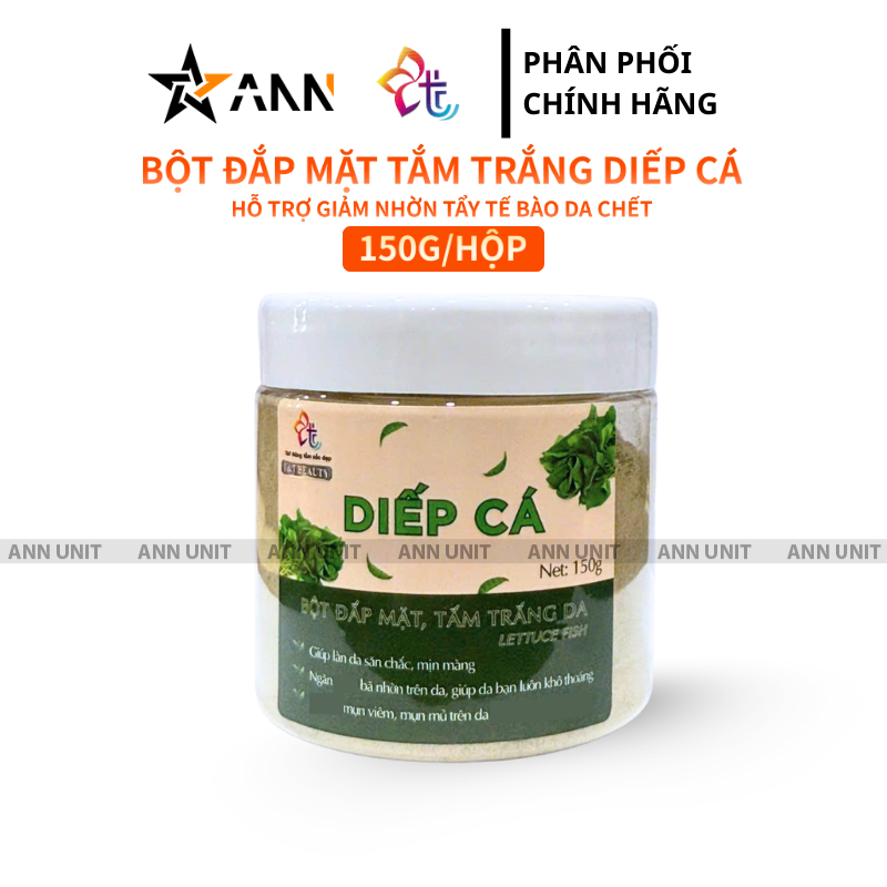 26797_2_20250929114009-1.png Bột Đắp Mặt Tắm Trắng Da Diếp Cá Nguyên Chất T&T Beauty 150g/Hộp - 8936148011580