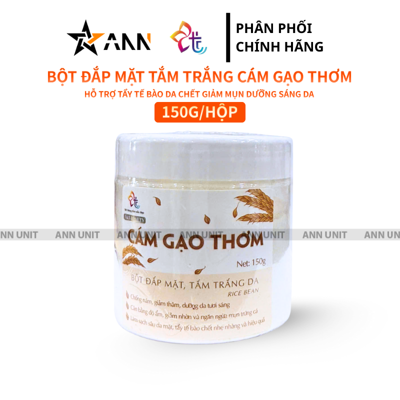 26801_6_20250929115600-1.png Bột Đắp Mặt Tắm Trắng Da Cám Gạo Thơm Nguyên Chất T&T Beauty 150g/Hộp - 8936148011504