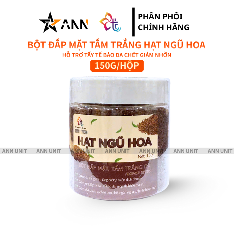 26805_10_20250929122003-1.png Bột Đắp Mặt Tắm Trắng Da Hạt Ngũ Hoa Nguyên Chất T&T Beauty 150g/Hộp - 8936148011566