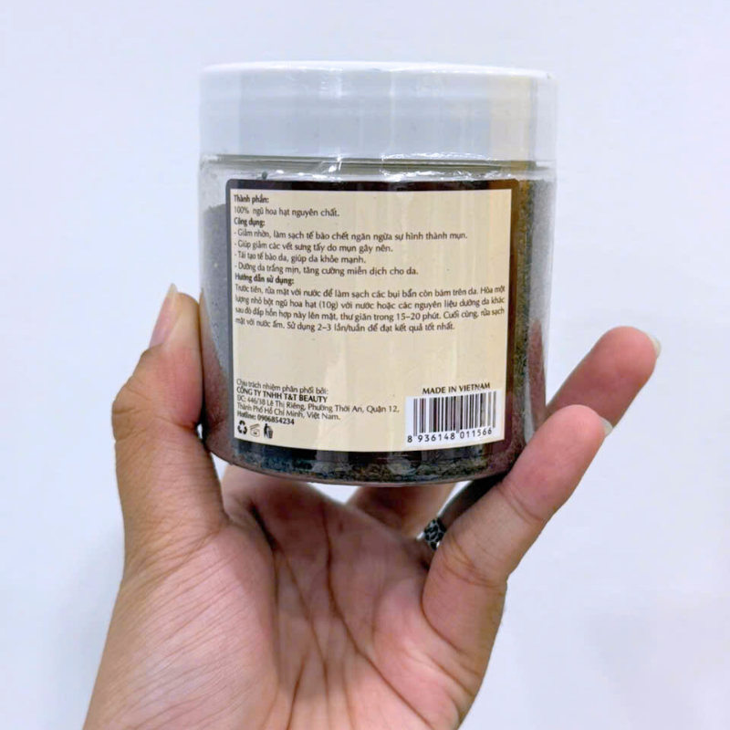 26805_86_20250929122008-1.png Bột Đắp Mặt Tắm Trắng Da Hạt Ngũ Hoa Nguyên Chất T&T Beauty 150g/Hộp - 8936148011566