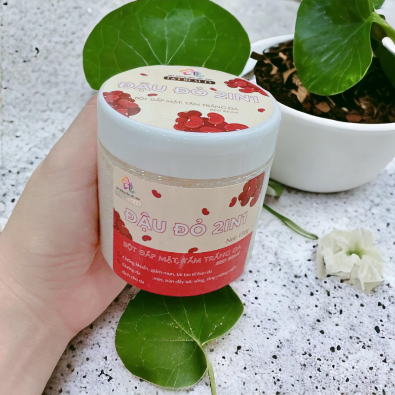 26807_54_20250929122649-1.png Bột Đắp Mặt Tắm Trắng Da Đậu Đỏ 2in1 Nguyên Chất T&T Beauty 150g/Hộp - 8936148011511