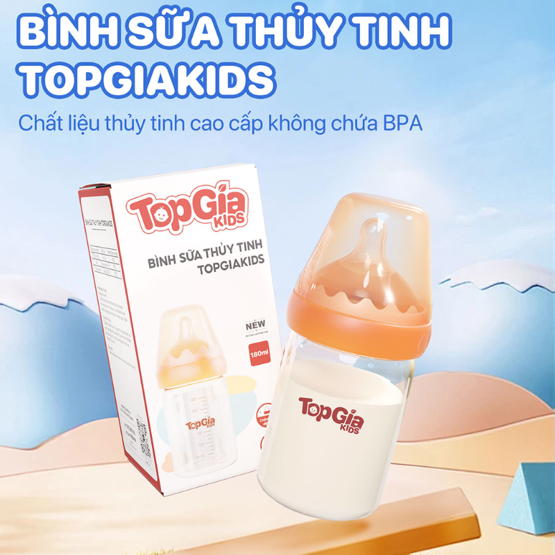 26878_3_20251015111034-1.png Bình Sữa Thủy Tinh Top Gia Kid 180ml Núm Ti Silicone Mềm - BSCB01