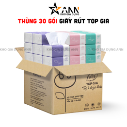 1 Thùng 30 Gói Khăn Giấy Ăn 3 Màu Top Gia Loại Nhỏ - KGR14