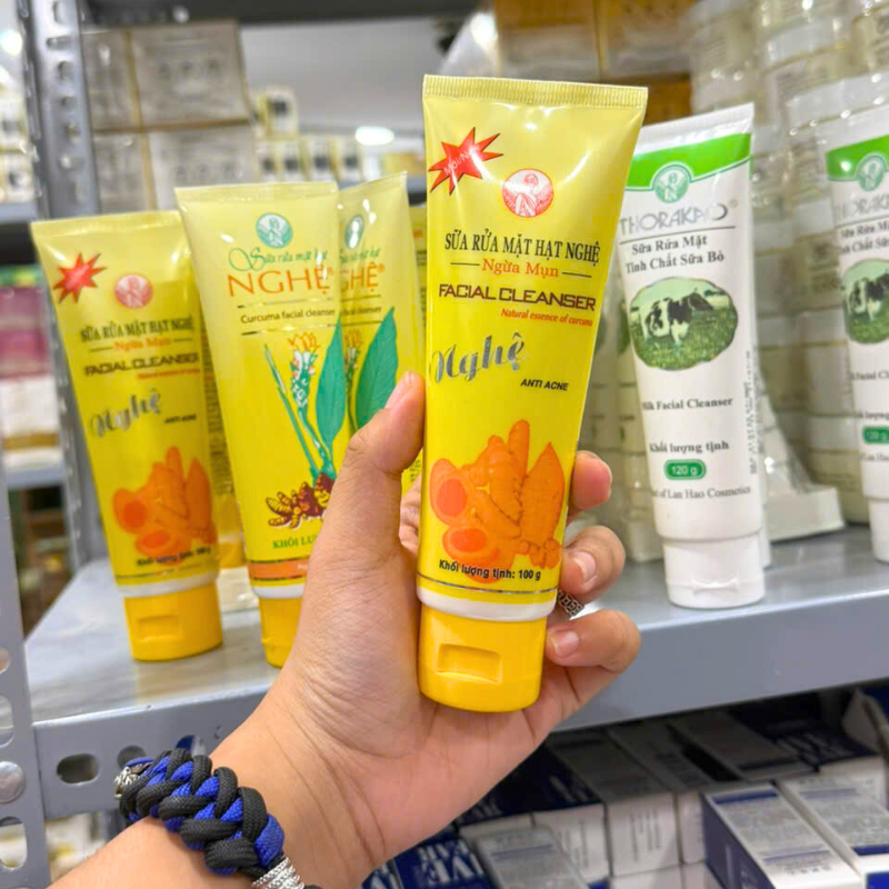 Sữa Rửa Mặt Hạt Nghệ Ngừa Mụn Thorakao 100g Sữa Rửa Mặt Hạt Nghệ Ngừa Mụn Thorakao 100g
