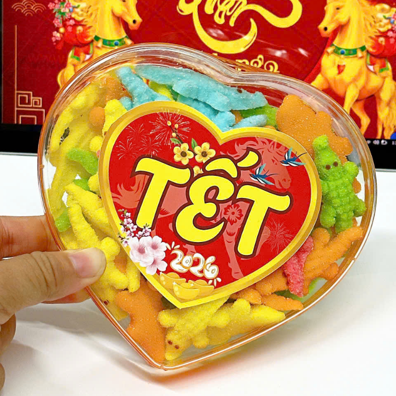 Giá sỉ kẹo Dẻo Cá Sấu 200g - Hộp Trái Tim Hộp Quà Tết 2026 Giá sỉ kẹo Dẻo Cá Sấu 200g - Hộp Trái Tim Hộp Quà Tết 2026