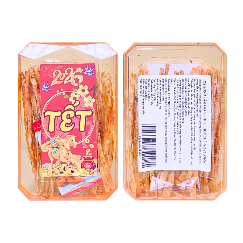 Bỏ sỉ cá Bống Tẩm Gia Vị Que 150g - Hộp Chữ Nhật Nhỏ Hộp Quà Tết 2026 Bỏ sỉ cá Bống Tẩm Gia Vị Que 150g - Hộp Chữ Nhật Nhỏ Hộp Quà Tết 2026