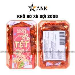 Khô Bò Xé Sợi 200g - Hộp Chữ Nhật Nhỏ Hộp Quà Tết 2026 - KBXSHCNN200G