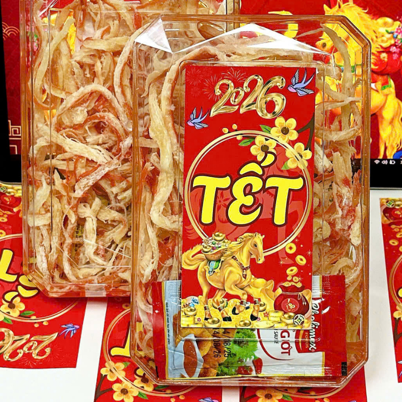 Mực Ống Gia Vị Sấy Khô Xé Sợi 150g - Hộp Chữ Nhật Nhỏ Mực Ống Gia Vị Sấy Khô Xé Sợi 150g - Hộp Chữ Nhật Nhỏ