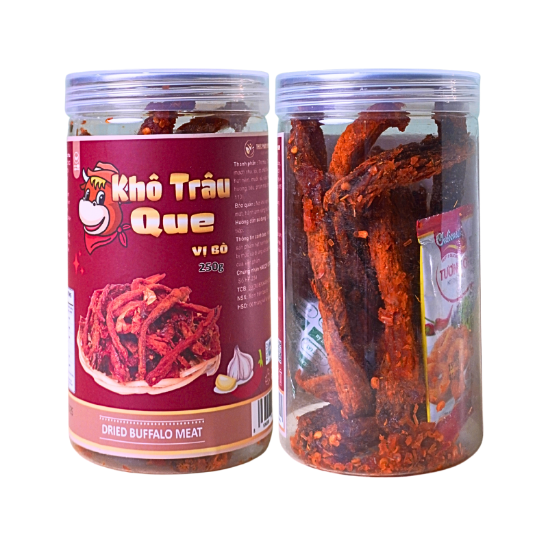 Khô Trâu Que Tẩm Vị Bò 250g Thơm Ngon Khô Trâu Que Tẩm Vị Bò 250g Thơm Ngon