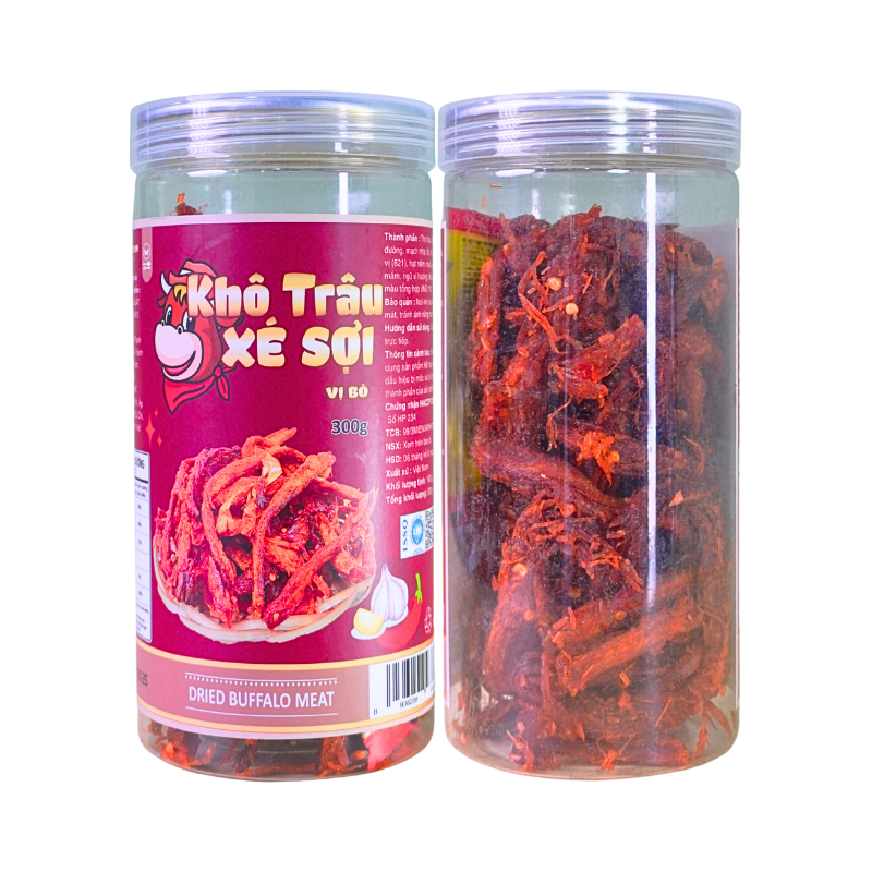 Khô Trâu Xé Sợi Tẩm Vị Bò 300g Thơm Ngon Khô Trâu Xé Sợi Tẩm Vị Bò 300g Thơm Ngon