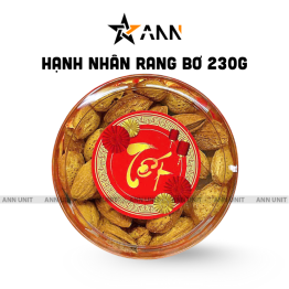 Hạnh Nhân Rang Bơ 230g Hộp Tròn Nhỏ Thơm Ngon Hộp Quà Tết 2026 - HNRBHTN230G