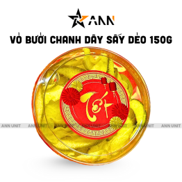 Vỏ Bưởi Chanh Dây Sấy Dẻo 150g Hộp Tròn Nhỏ Hộp Quà Tết 2026 - VBCDSDHTN150G