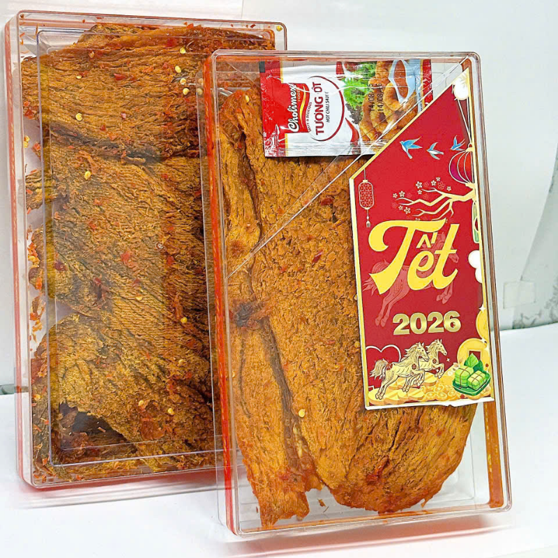 Khô Bò Miếng 400g Hộp Chữ Nhật Lớn Khô Bò Miếng 400g Hộp Chữ Nhật Lớn