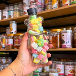 Kẹo Dẻo Bông Marshmallow 70g Chai Gấu Nhỏ - KDBMGN70G