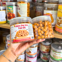 Đậu Da Cá Tỏi Ớt Mini Thơm Ngon 200g - Hộp Pet - DDCTOMHP200G