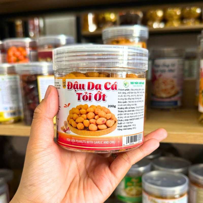 Bỏ sỉ đậu Da Cá Tỏi Ớt Mini Thơm Ngon 200g - Hộp Pet Bỏ sỉ đậu Da Cá Tỏi Ớt Mini Thơm Ngon 200g - Hộp Pet