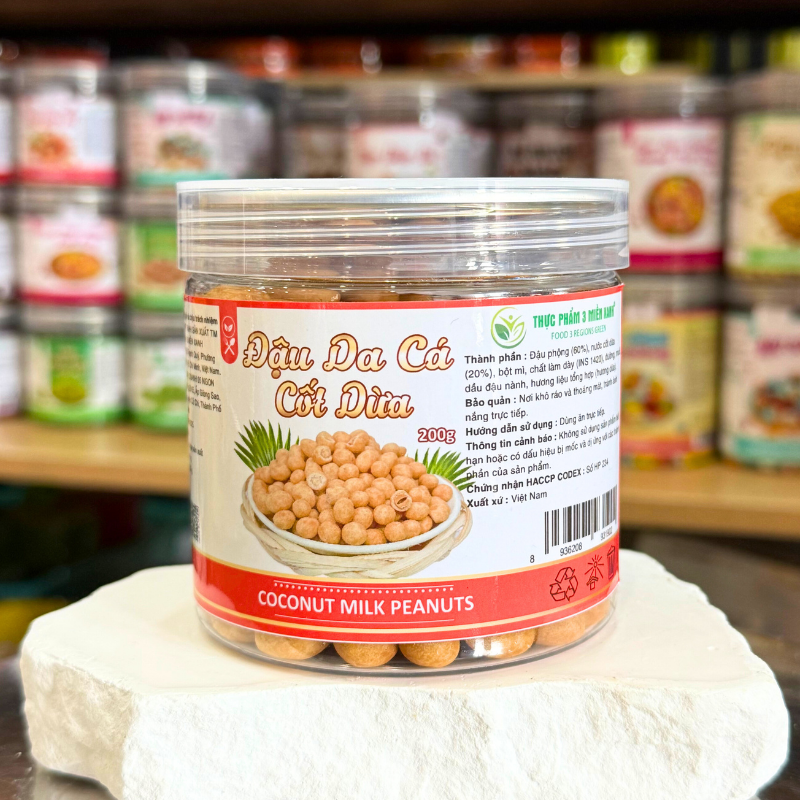 Đậu Da Cá Cốt Dừa Thơm Ngon Mini 200g - Hộp Pet Đậu Da Cá Cốt Dừa Thơm Ngon Mini 200g - Hộp Pet