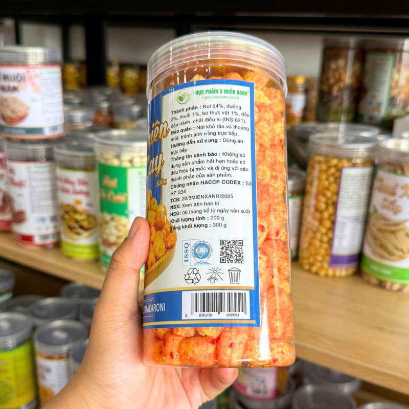 Nui Chiên Bơ Cay Thơm Ngon 300g - Hộp Pet Nui Chiên Bơ Cay Thơm Ngon 300g - Hộp Pet