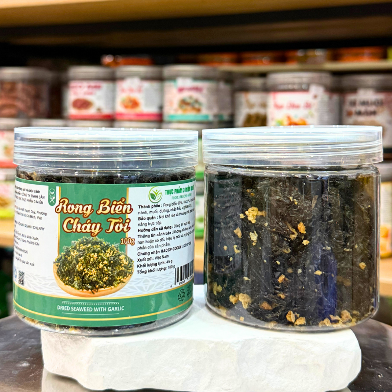 Phân phối rong Biển Cháy Tỏi Thơm Ngon Mini 100g - Hộp Pet Phân phối rong Biển Cháy Tỏi Thơm Ngon Mini 100g - Hộp Pet