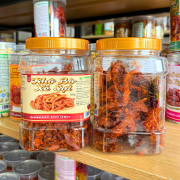 Khô Bò Xé Sợi Thượng Hạng Thơm Ngon 500g - Hộp Lớn - KBXSHL500G