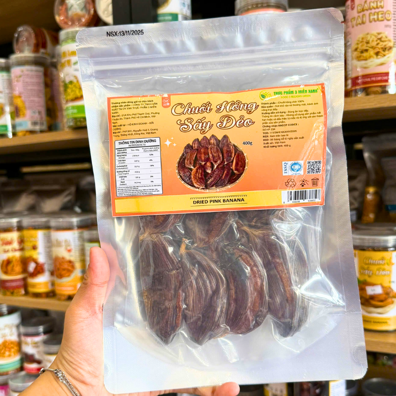 Giá sỉ chuối Hồng Sấy Dẻo Thơm Ngon 400g - Túi Zip Bạc Giá sỉ chuối Hồng Sấy Dẻo Thơm Ngon 400g - Túi Zip Bạc