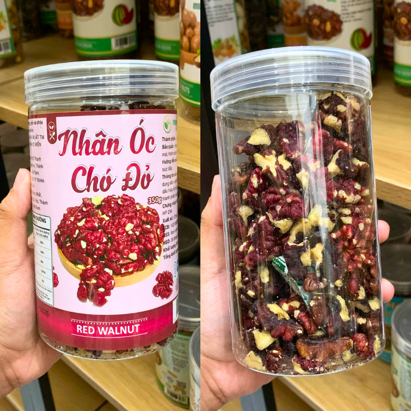 Nhân Óc Chó Đỏ Chile Thơm Ngon 350g - Hộp Pet Nhân Óc Chó Đỏ Chile Thơm Ngon 350g - Hộp Pet