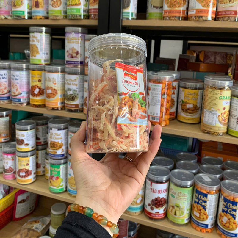 Bỏ sỉ mực Ống Xé Sợi Sấy Khô - Mực Dừa Xé Sợi Thơm Ngon 250g - Hũ Pet Bỏ sỉ mực Ống Xé Sợi Sấy Khô - Mực Dừa Xé Sợi Thơm Ngon 250g - Hũ Pet