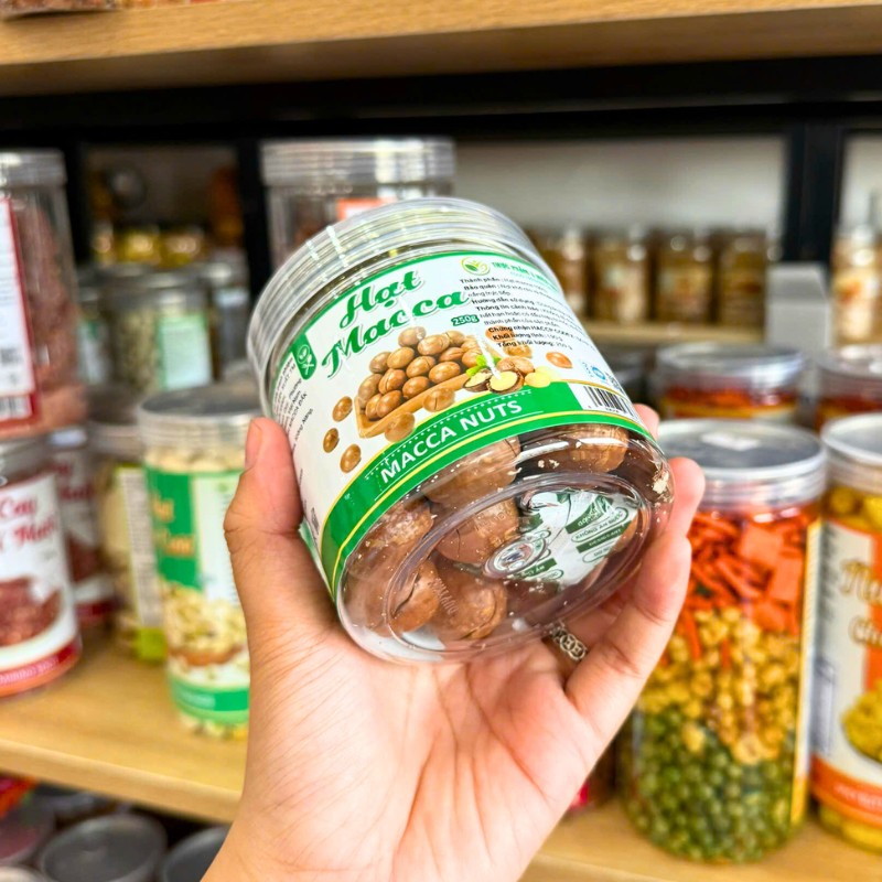 Hạt Macca Mini Thơm Ngon 250g - Hũ Pet Hạt Macca Mini Thơm Ngon 250g - Hũ Pet