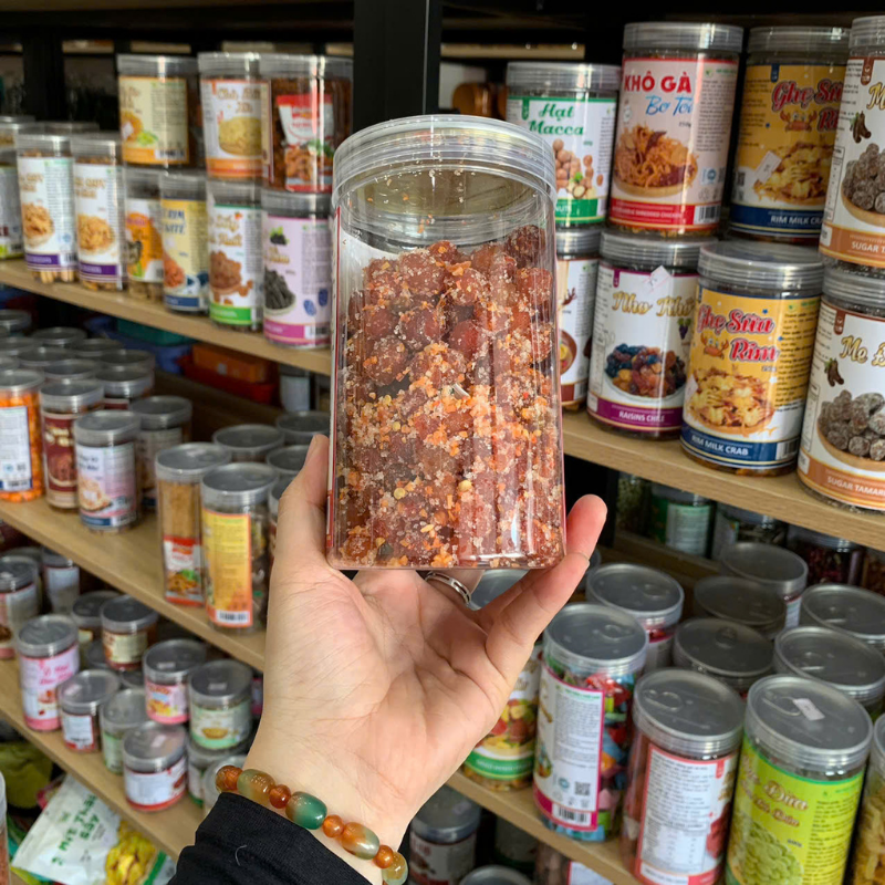 Chùm Ruột Sấy Chanh Muối Thơm Ngon 500g - Hũ Pet Chùm Ruột Sấy Chanh Muối Thơm Ngon 500g - Hũ Pet