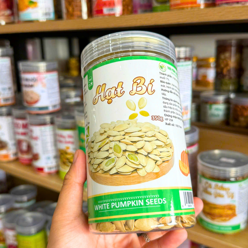 Hạt Bí Trắng Loại Đặc Biệt 350g - Hũ Pet Hạt Bí Trắng Loại Đặc Biệt 350g - Hũ Pet