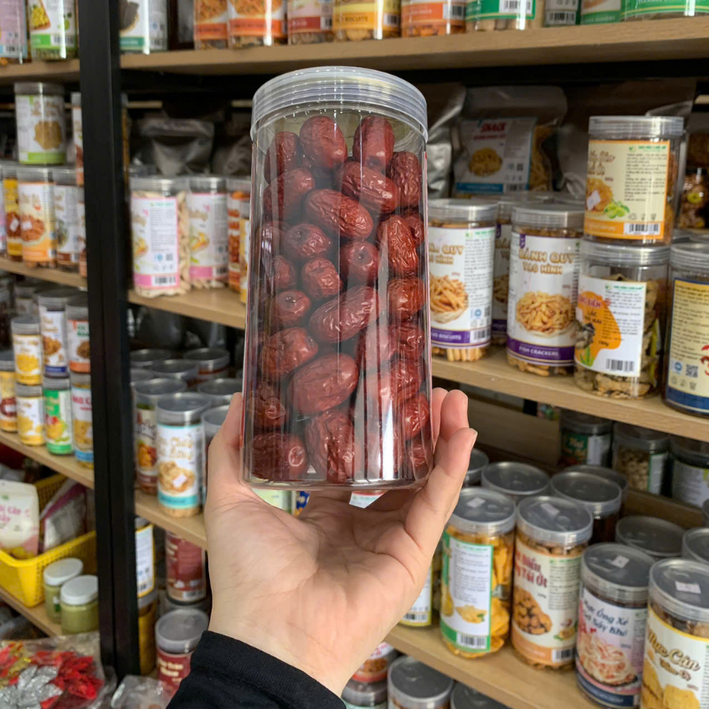 Táo Đỏ Khô Size Nhỏ 350g - Hộp Pet Táo Đỏ Khô Size Nhỏ 350g - Hộp Pet