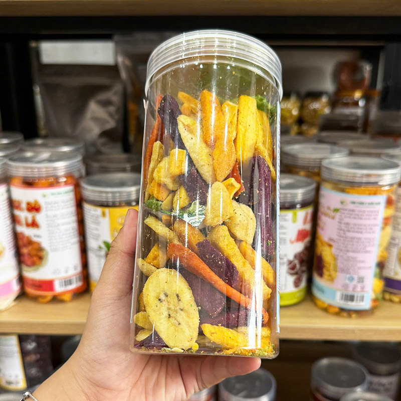 Trái Cây Sấy Thơm Ngon 300g - Hộp Pet Trái Cây Sấy Thơm Ngon 300g - Hộp Pet