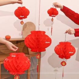 1 Bịt 10 LỒNG ĐÈN GIẤY( F20 / 15CM ) - 1BT10LNGN02