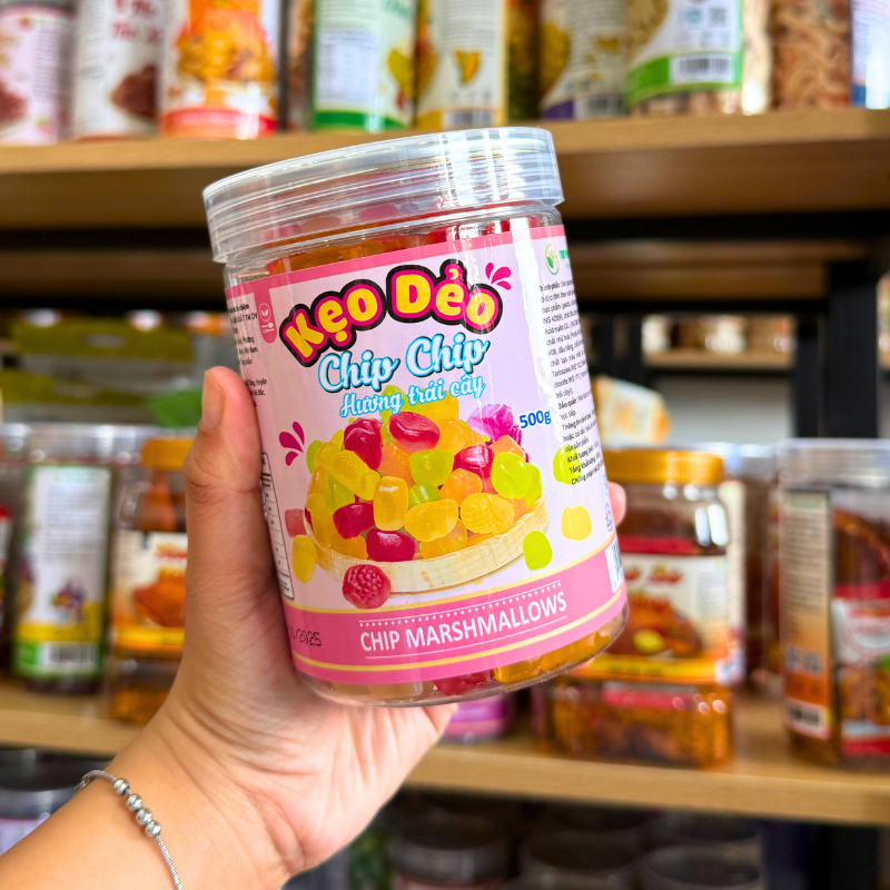 Phân phối kẹo Dẻo Chip Chip Hương Trái Cây 500g - Hộp Pet Phân phối kẹo Dẻo Chip Chip Hương Trái Cây 500g - Hộp Pet